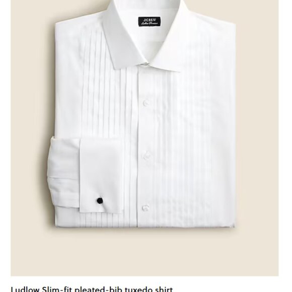 J Crew Mens Tuxedo Shirt - Picture 1 of 8